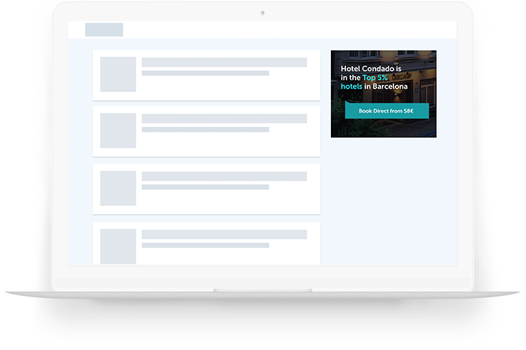Laptop with a retargeting example